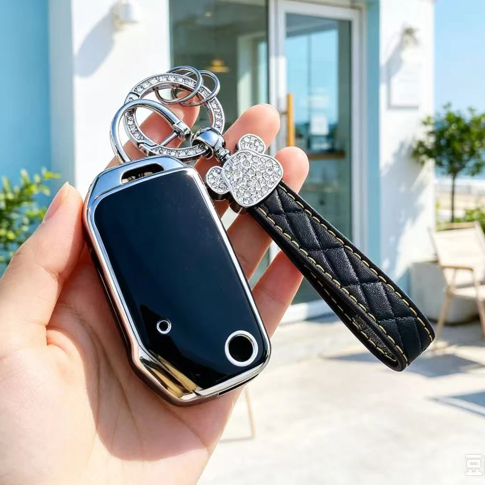 TPU Car Remote Folding Key Case Cover for KIA Sportage R GT Stinger GT Sorento Ceed CD Cerato Forte 2018 2019 Shell Fob Keychain