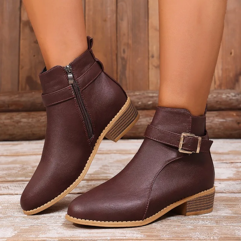 Fashion Booties Fall/Winter 2026 New Plus Size Pointed Toe Fashion Comfortable Versatile Women's Shoes