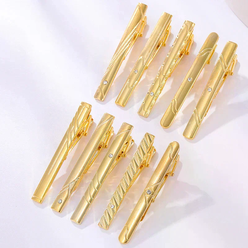 Gold Metal Tie Clip Secure Fastener Accessories Hair Accessory Clothing Clip New Wedding For