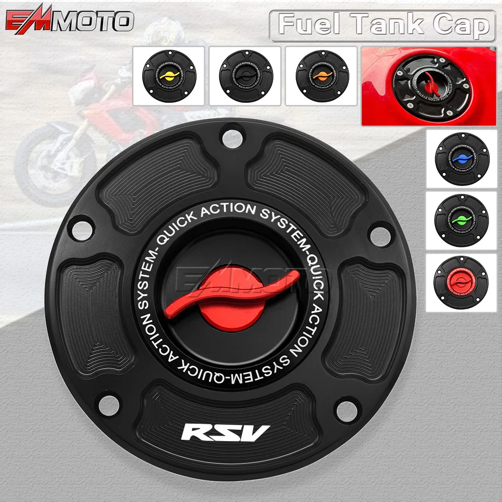 

Motorcycle Accessories Fuel Tank Cap CNC Quick Release Cover For Aprilia RSV 1000 R / FACTORY 2004-2008 RSV 1000 R 2006-2008