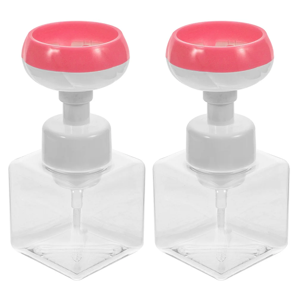 2 Pcs Dishwashing Liquid Cat's Claw Sparkling Bottle Soap Dispenser Shower Face Hand Bathroom Shampoo Foaming Pink Travel