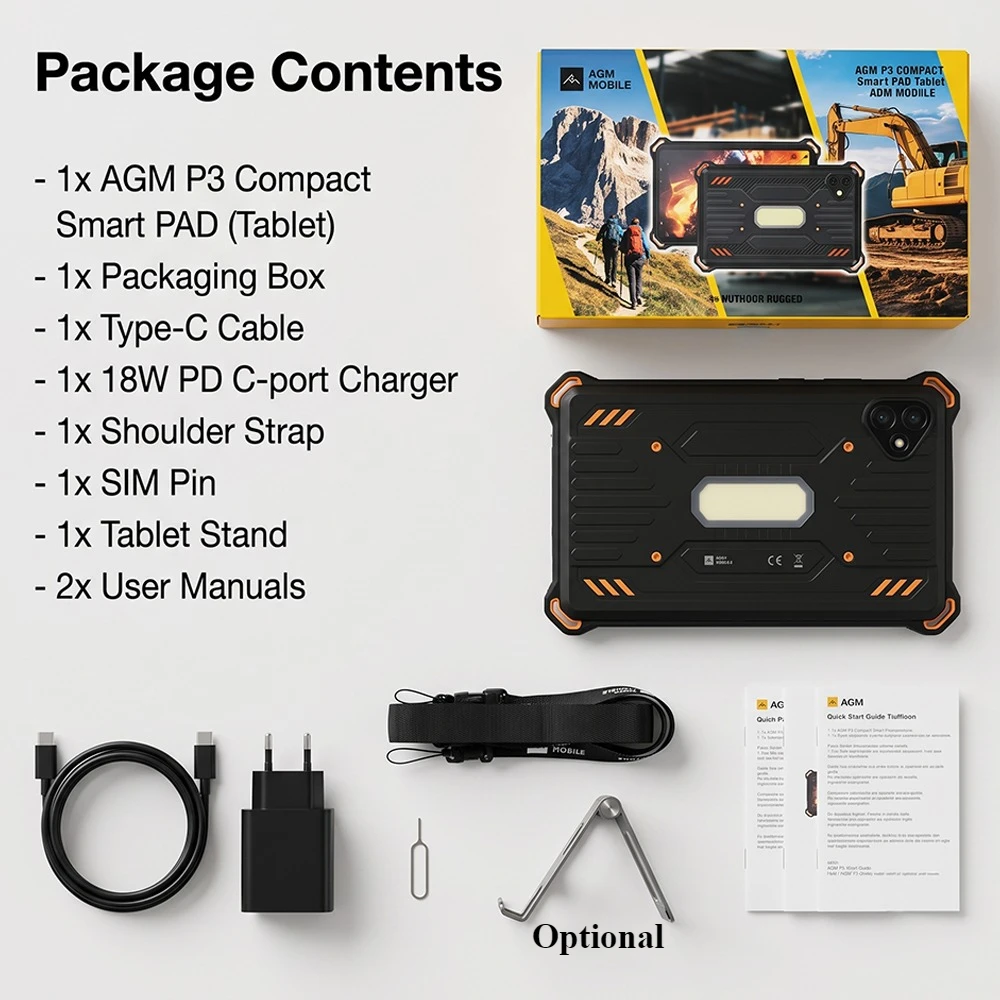 AGM PAD P3 Robustes Tablet 8,68" Android 16 7200mAh Akku 120Hz 6GB RAM 128GB Speicher Pad PC 4G Tablet Globale Version Tablet – Detail 24
