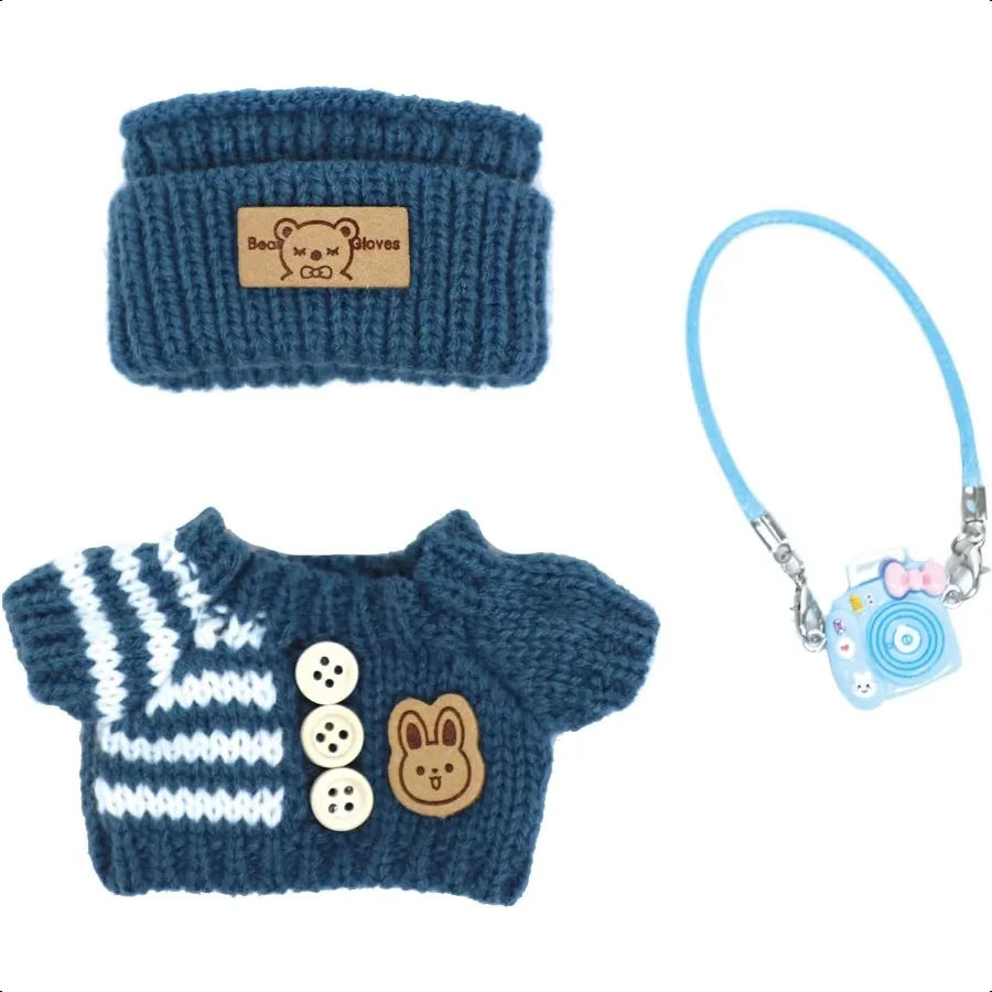 Pakaian Set Pakaian Boneka 17Cm untuk Pakaian Fashion Premium LABUBU dengan Aksesori Bundel Chic Mewah Hadiah Ideal untuk Kolektor Vers