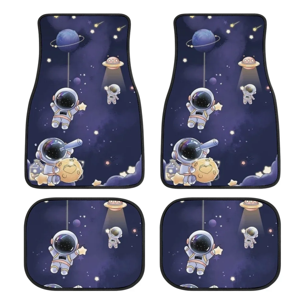 Astronaut Cartoon Pattern Car Floor Mats Rubber Fits Most Car Accessories Decoration Interior Car Floor Mats