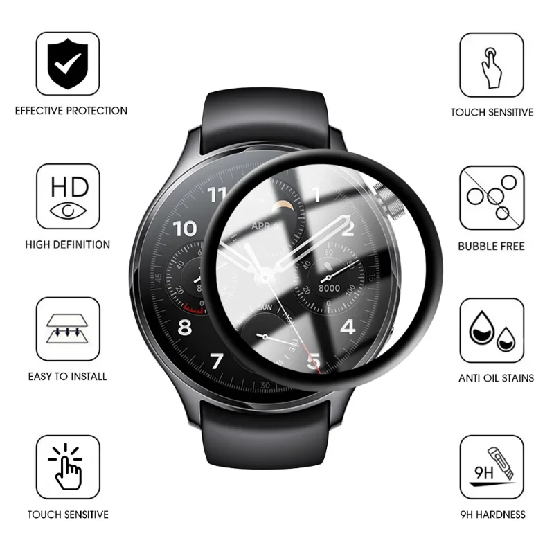 1-4 pezzi protezione schermo per Xiaomi Watch S1 Pro S1 Smart Watch attivo pellicola antiurto 3D HD a copertura totale per Xiaomi Watch S1