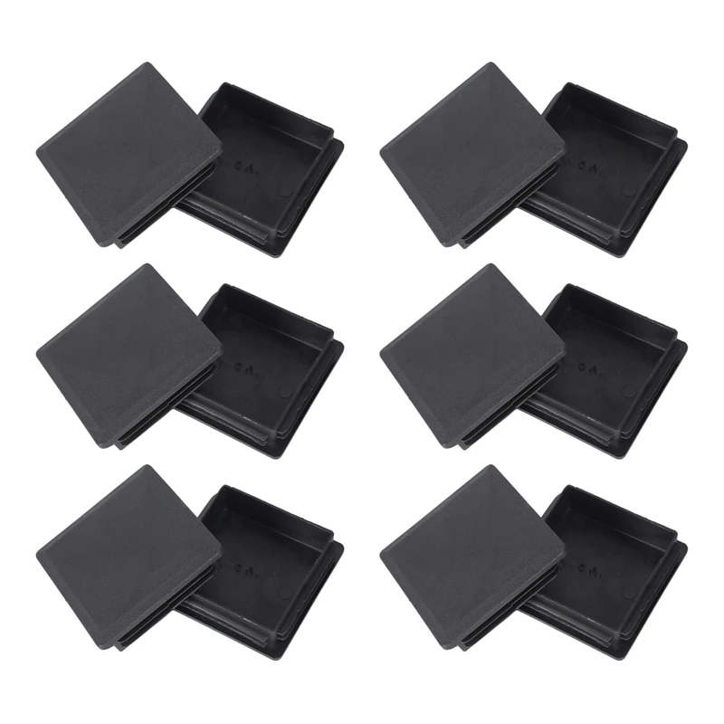 80Mm X 80Mm Square Plastic Caps Pipe Tube Inserts End Plug 12 Pieces