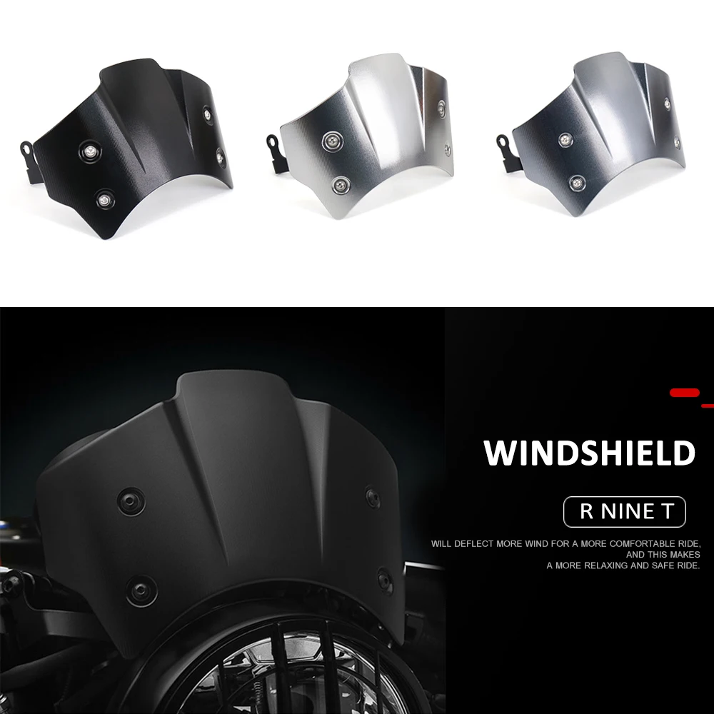 

Motorcycle Accessories Windscreen Wind Deflector Fairing Windshield Aluminium For BMW R9T RNINET Rninet RnineT R NINE T NINET