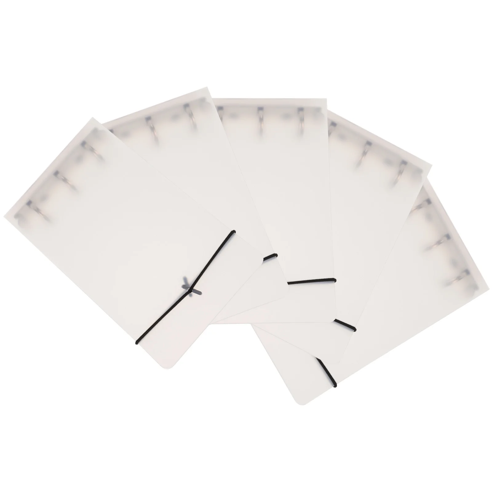 

5Pcs Heavy Duty Binder Shell Clear Plastic File Folder Document Organizer Office Desktop File Holder Bright Colors