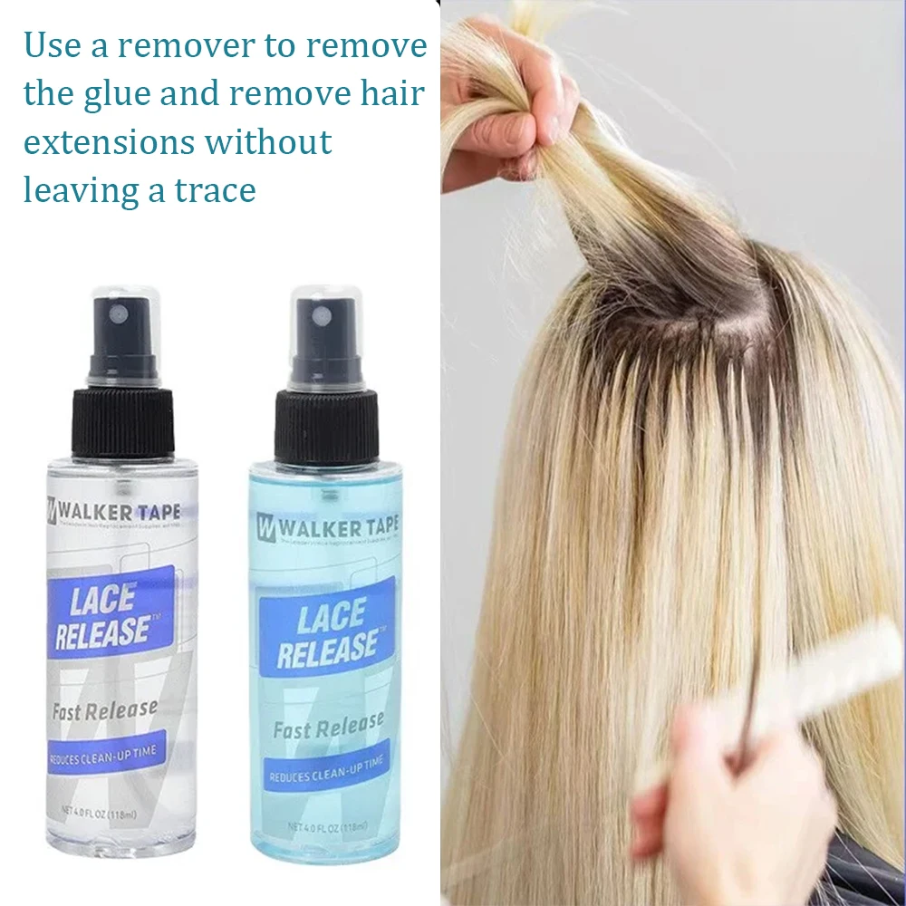 بخاخ مزيل غراء الشعر المستعار، بدون إضافات ضارة، مناسب لإزالة الشعر المستعار والشعر المستعار بدانتيل أمامي