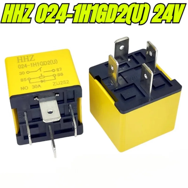 

（Brand New Original）1pcs/lot 100% original genuine relay:HHZ 024-1H1GD2(U) 24V 30A 4pins HHZ Automotive relay