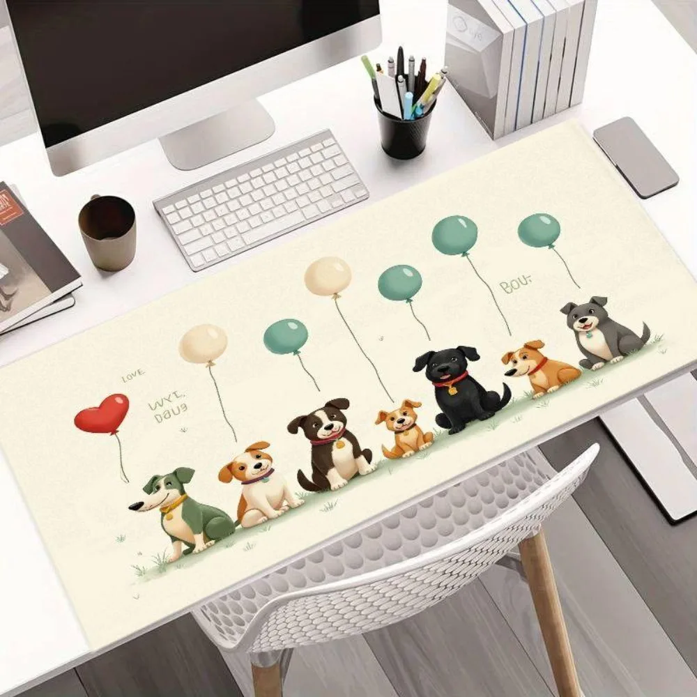 Creative Dog Theme Desktop Mat, Cute Cartoon Style Mouse Pad alfombrillas gaming decoração setup gamer mouse pads grande