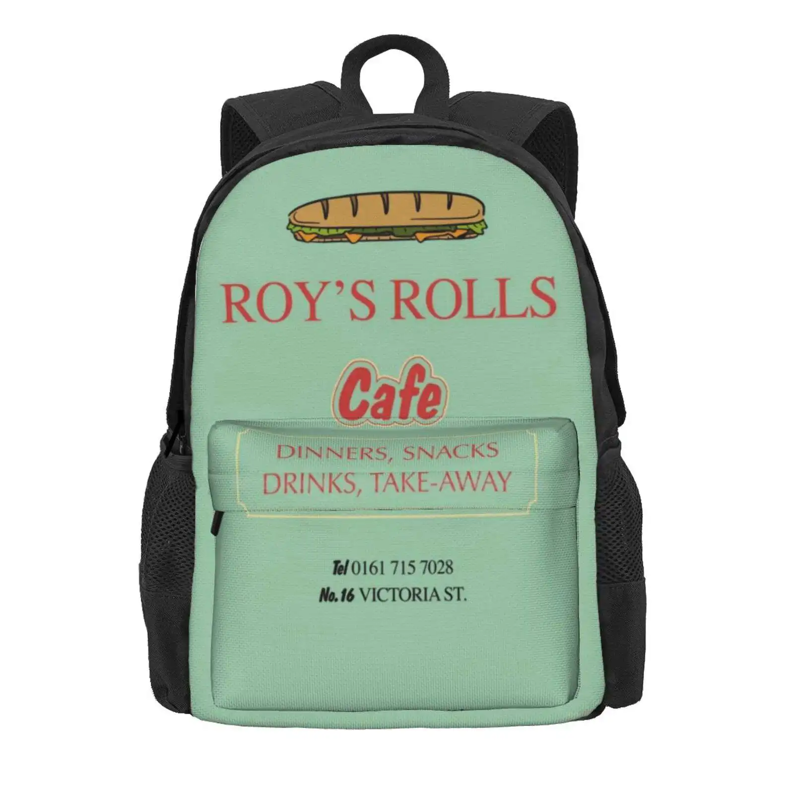 Roy_S Rolls Cafe Hot Sale Schoolbag Backpack Fashion Bags Street Uk Soap Opera Iconic British Soaps Corrie St Corrie Fans