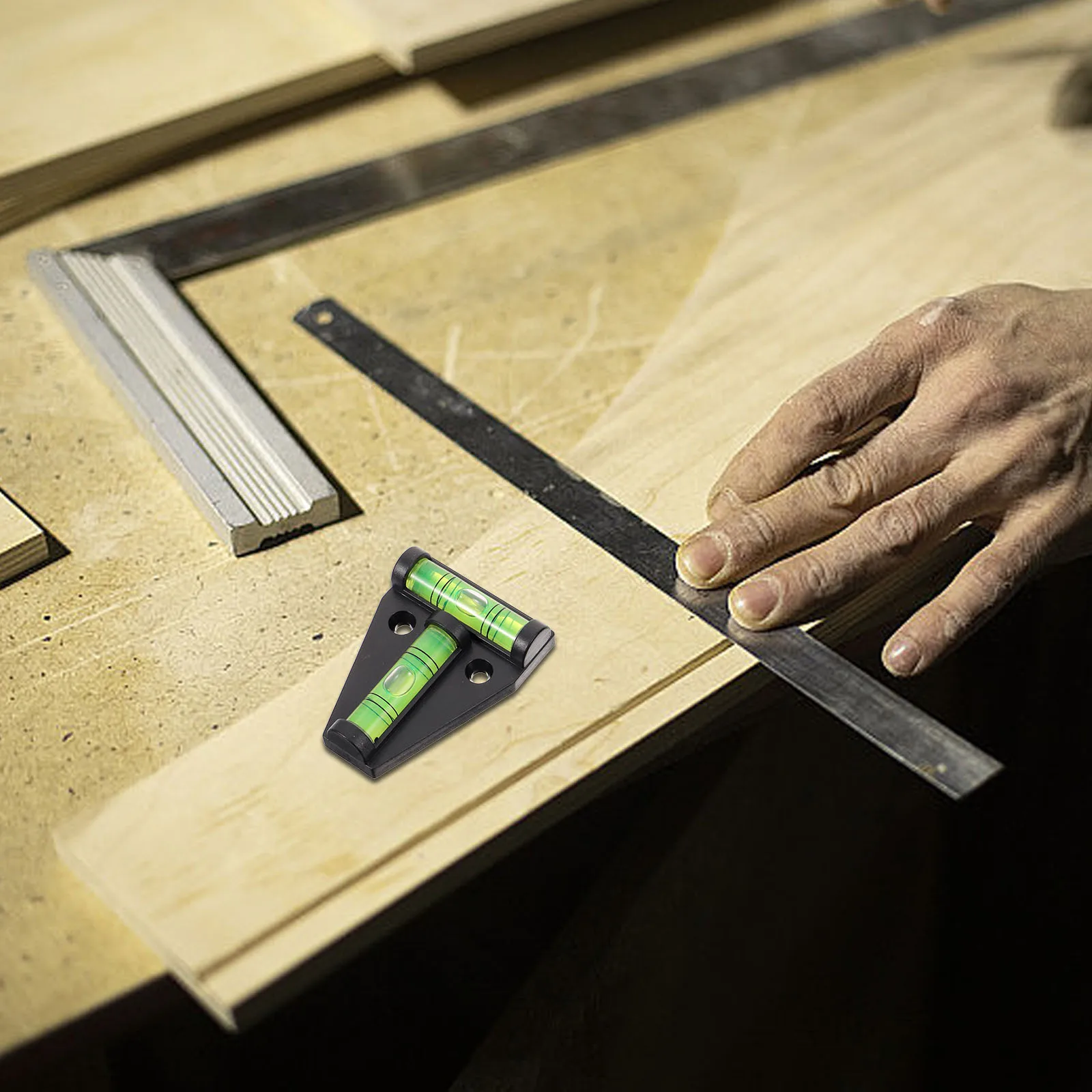 

2pcs T-Shaped Magnetic Leveling Bubble Level for RV Compact Portable Mini Black Travel Trailer Motorhome Adjustable Accurate