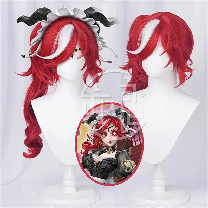 Anime Identity V Fiona Gilman Cosplay Wig Crimson Priestess Cosplay Witch Fiona Crimson Wig Synthetic Hair Heat Resistant