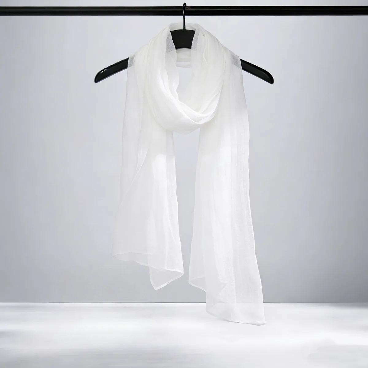 Sheer Organza Gauze Scarf for Women Summer Thin Sunscreen Shawl Elegant Transparent Neck Outdoor Breathable Wrap