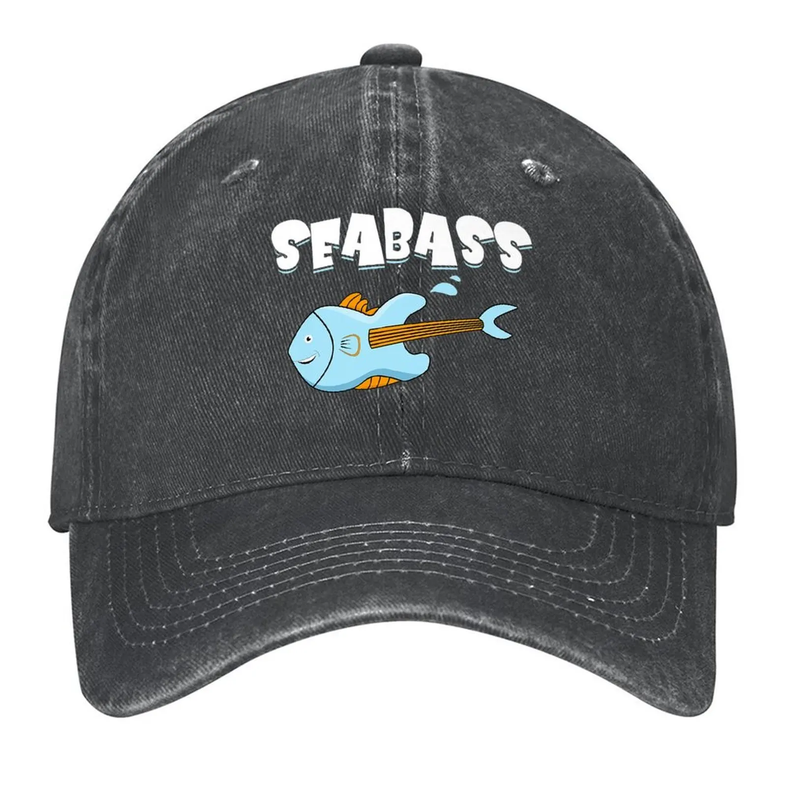 

Guitar Player Sea Bass Guitar Bassist Funny Music Lover Gift Premium Baseball Cap Sun Cap Big Size Hat Luxury Cap Men's Women's