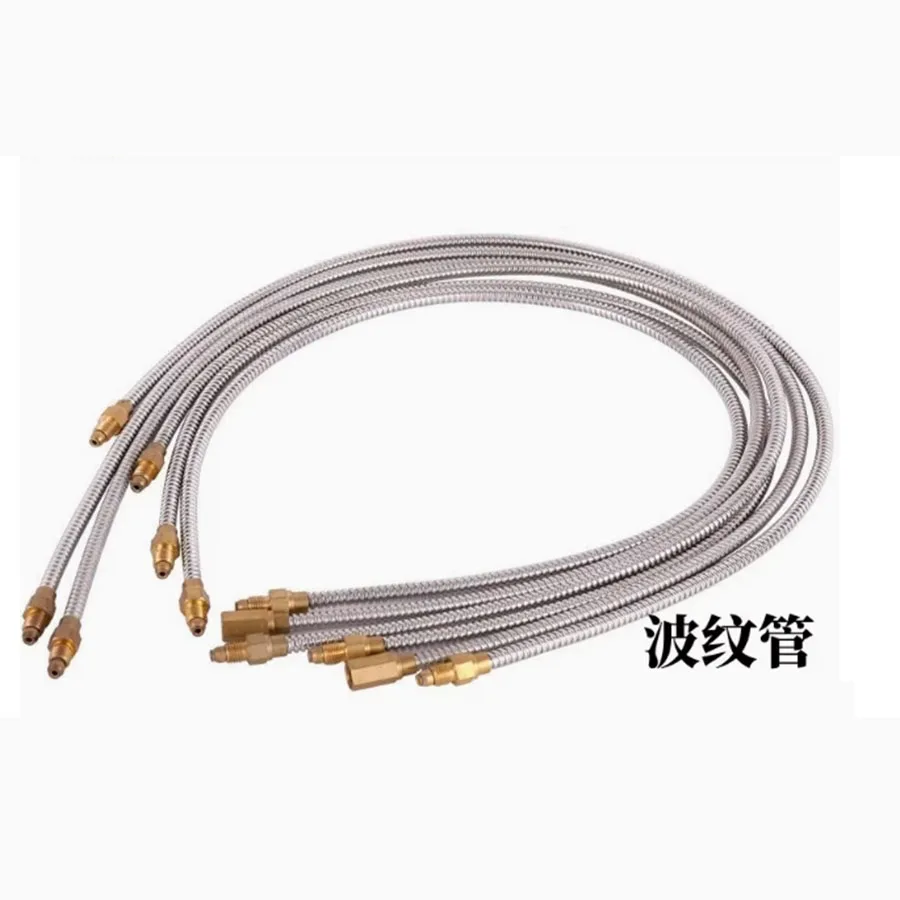 Stainless steel corrugated pipe sleeve oil pipe M4M6 CNC machine tool lubricating oil pipe CNC lathe spring guide oil pipe joint