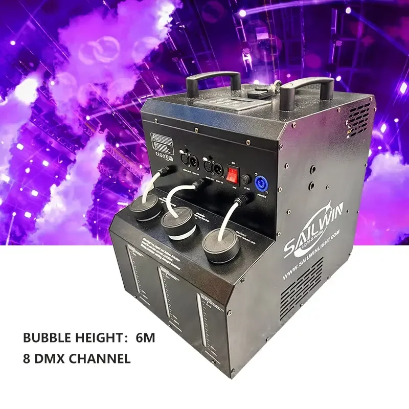 Дымовая машина Sailwin DJ Light 2000W RGB LED с эффектом пузырьков, DMX512, для сценических спецэффектов, с пультом ДУ