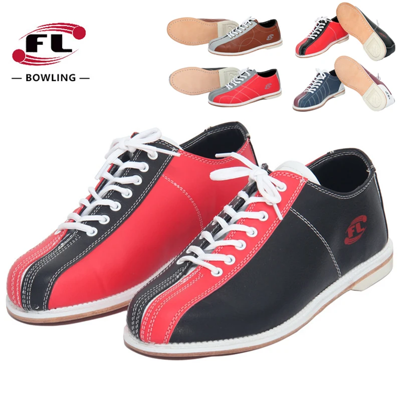 Unisex Sports Bowling Shoes Indoor Comprehensive Fitness Shoes Men Women PU Leather Soft Sneakers Non-Slip Bowling Footwear