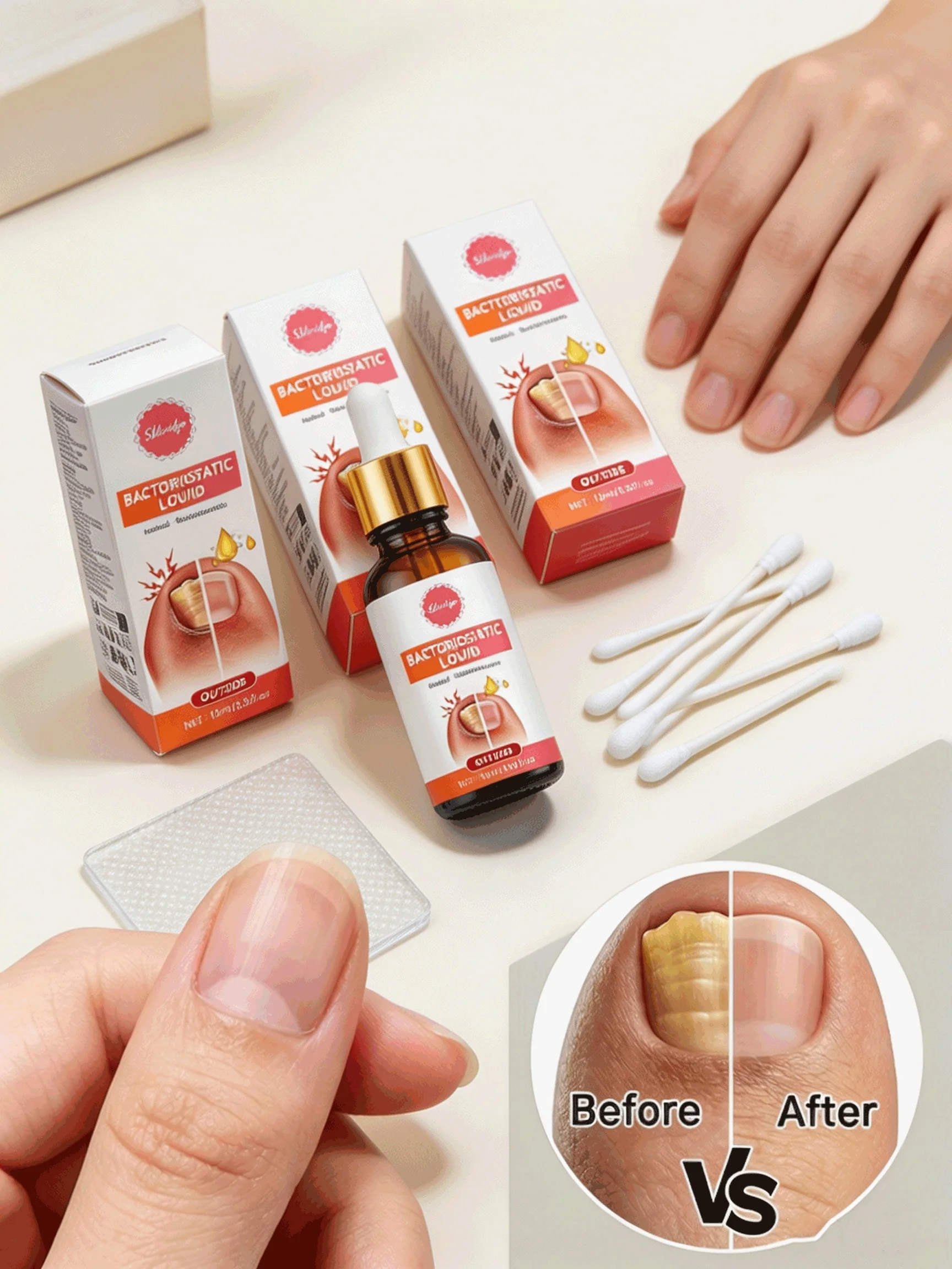 10ML Natural Nail Care Liquid with Gentle Care Formula Plant Extracts for Daily Nail Beauty