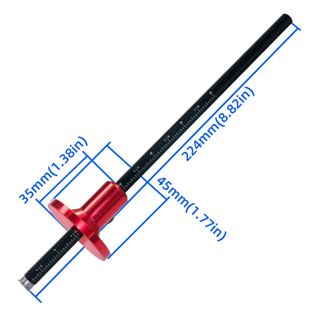 Rueda de Marcado Calibre Métricas/Pulgadas Estilo Europeo Carpintería Scriber Línea Paralela Dibujo Mortaja Madera Scribe Herramienta