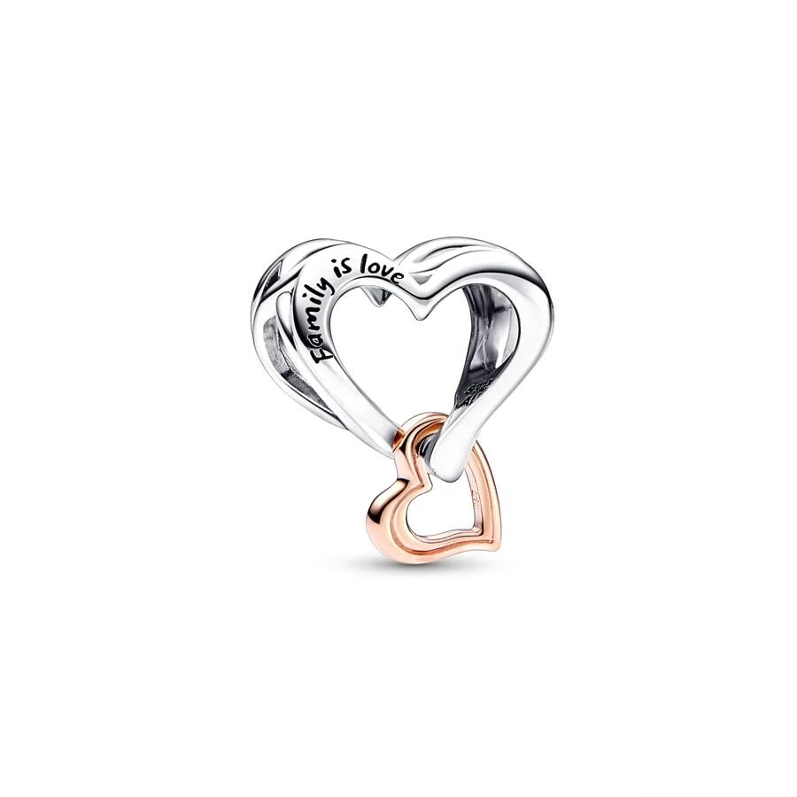 Fine Openwork Infinity Heart & Engravable Heart Tag Dangle Charm Jewelry Beads Fit Original 925 Sterling Silver Bracelet