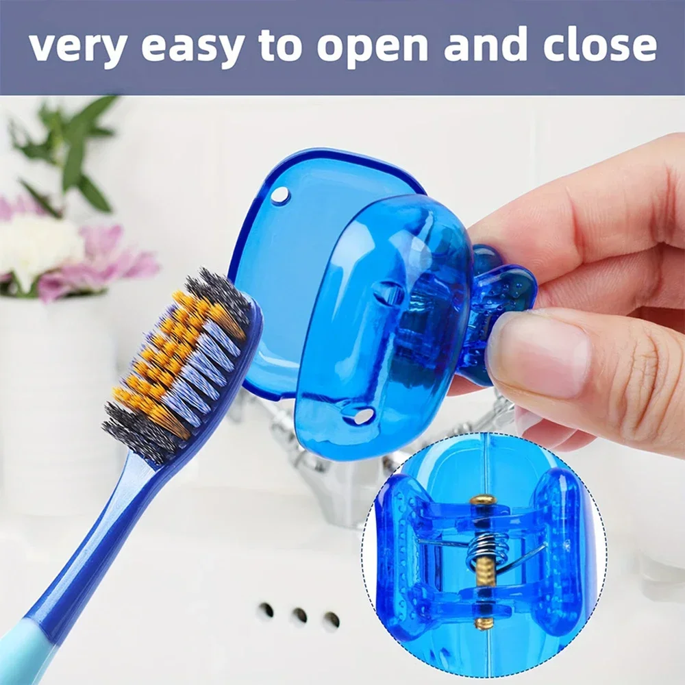 Funda de viaje para cepillo de dientes, tapa protectora impermeable con Clip, Protector de cabezal de cepillo portátil para el hogar y los viajes