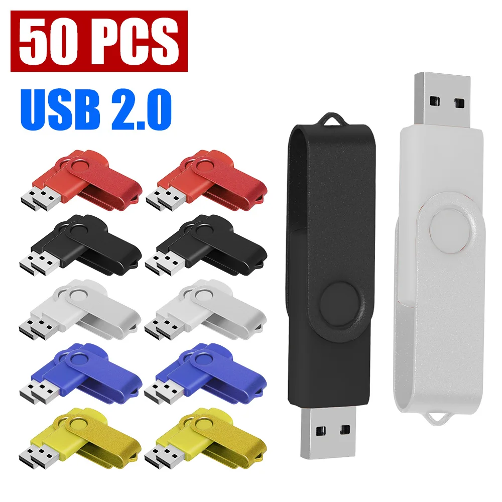 

50pcs wholesale USB 2.0 Flash Drive 128GB Free Custom Logo Memory Stick 64GB 32GB 8GB 4GB Pen Drive 128mb Pendrive U Disk