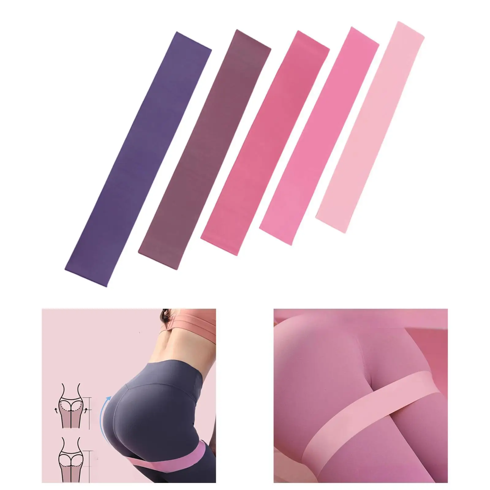 

5 Pieces Exercise Resistance Bands Multifunctional Portable Strength Training Exercise Workout Bands for Yoga Men Women Home Gym