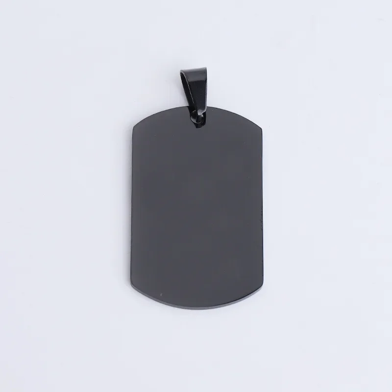 20Pcs/Lot 304 Stainless Steel Military Army Stamping Blanks Dog Tags Necklace Pendant Jewelry Wholesale