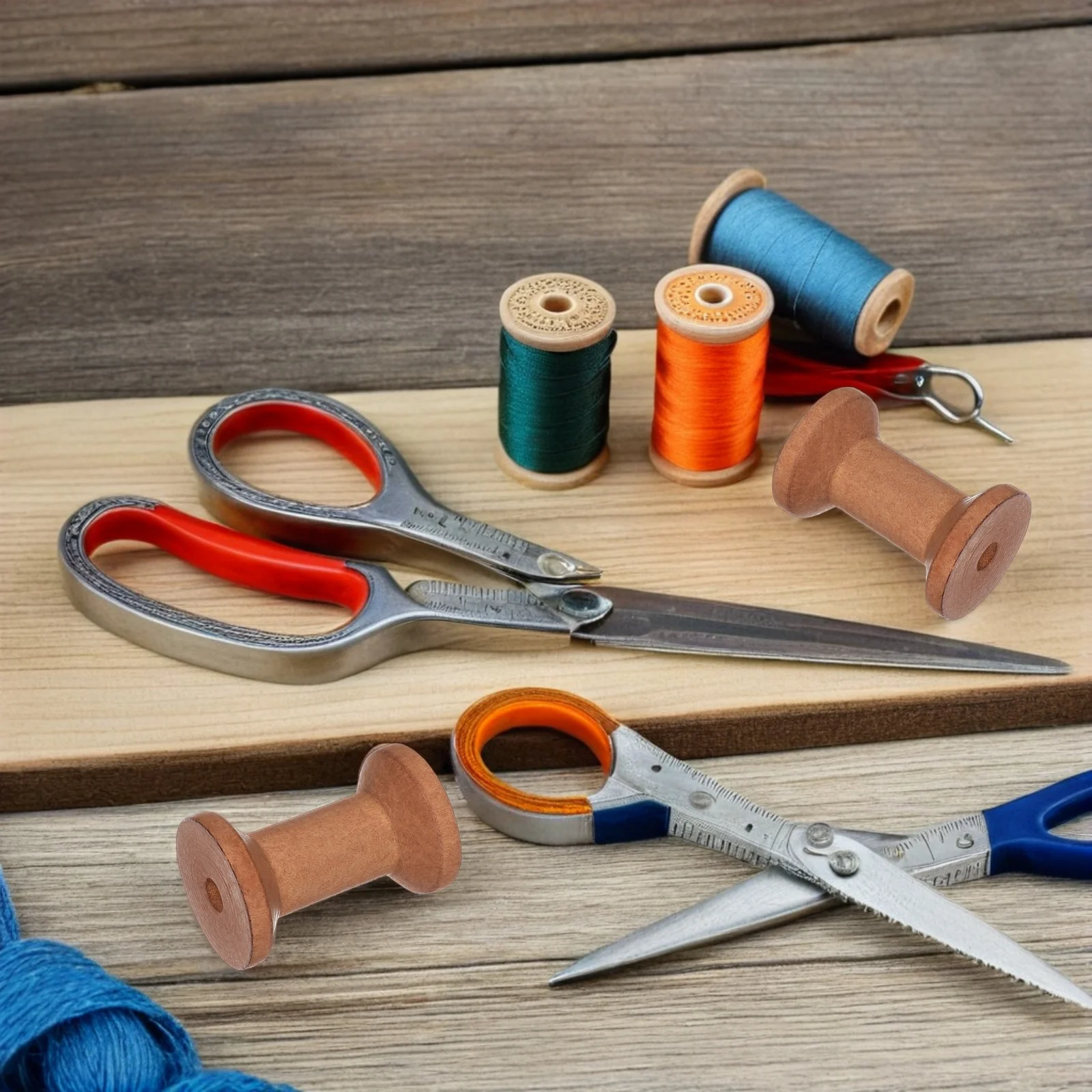 25 قطعة بكرات خشبية خمر أصحاب الشريط الخشب الطبيعي للخياطة التطريز الغزل Crafts بها بنفسك الحرف المنظمون خيط الخشب الصلب