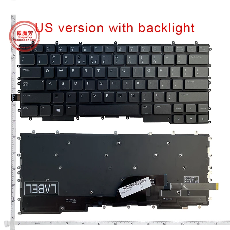 

Клавиатура для ноутбука DELL G7 12PWM NSK-QTCBU 15 7500 012PWM 01, английская, английская, черная, с подсветкой, Новинка