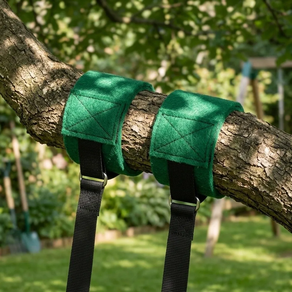 Tree Protection Belt for Slackline and Zipline Use Made of Polyester Felt with 79 Inch Length and 4 Inch Width Coverage
