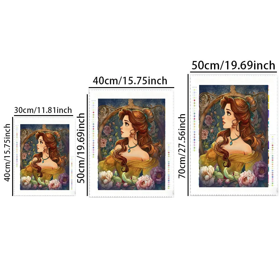1 piece - 5D-DIY - Flocking cloth - Special drill - Diamond painting set - Female portrait - Mosaic - Diamond art