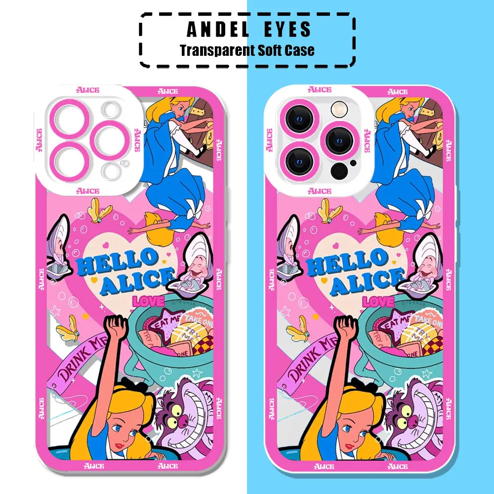 Disney Alice in Wonderland Case For Realme C67 C65 C63 C55 C53 C35 C33 C31 C30 C21Y C21 C20 C15 C12 12 10 9 9I 8I Pro Plus Cover