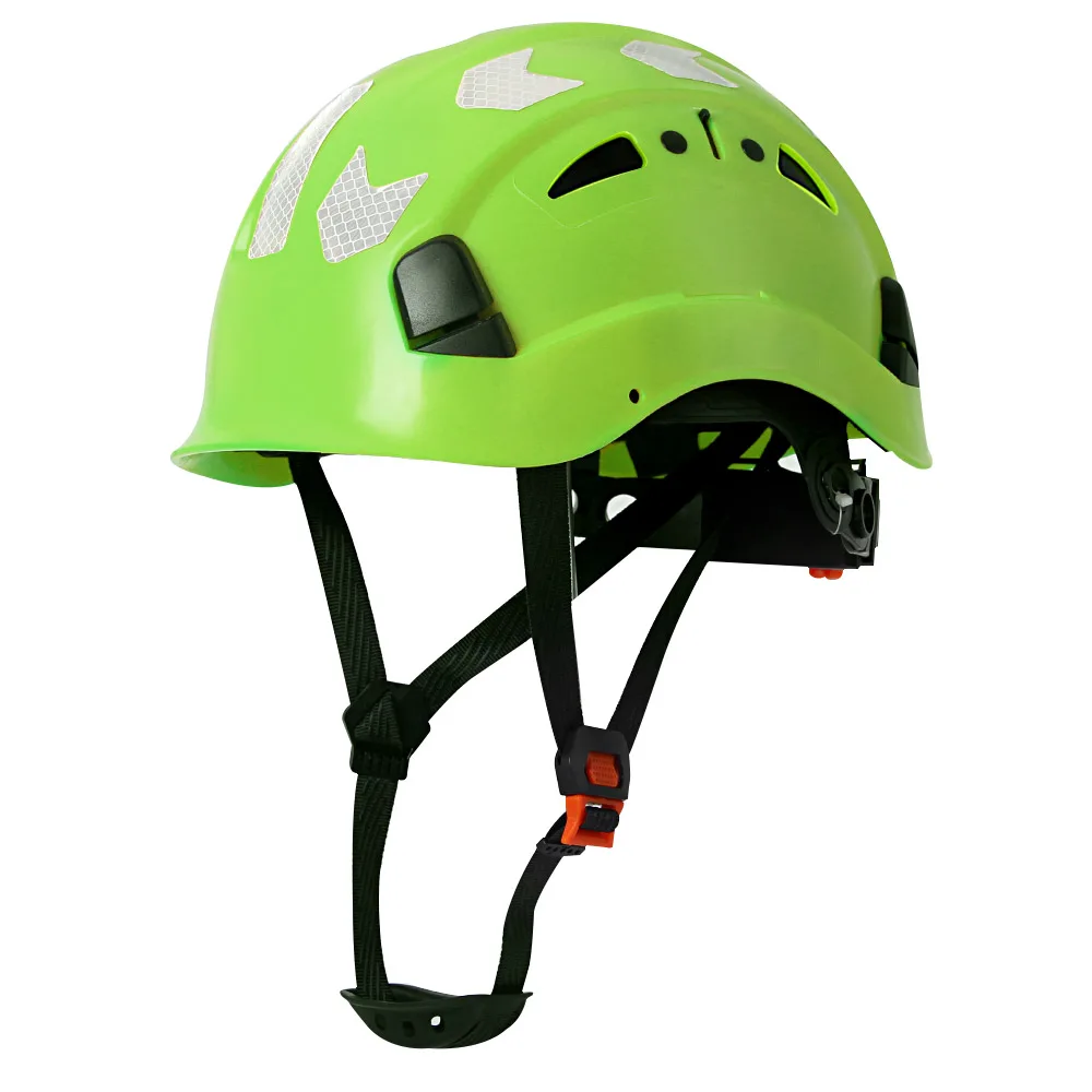 Kask ochronny CE z naklejkami odblaskowymi Duże otwory Oddychająca czapka robocza Wspinaczka Ratownictwo ABS Kask Typ ANSI CR08