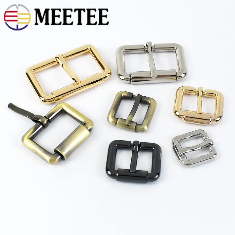 5Pcs 10/12/16/20/25/32/38mm Metal Buckles for Bag Strap Leather Backpack Belt Roller Pin Buckle Bags DIY Hardware Accessories