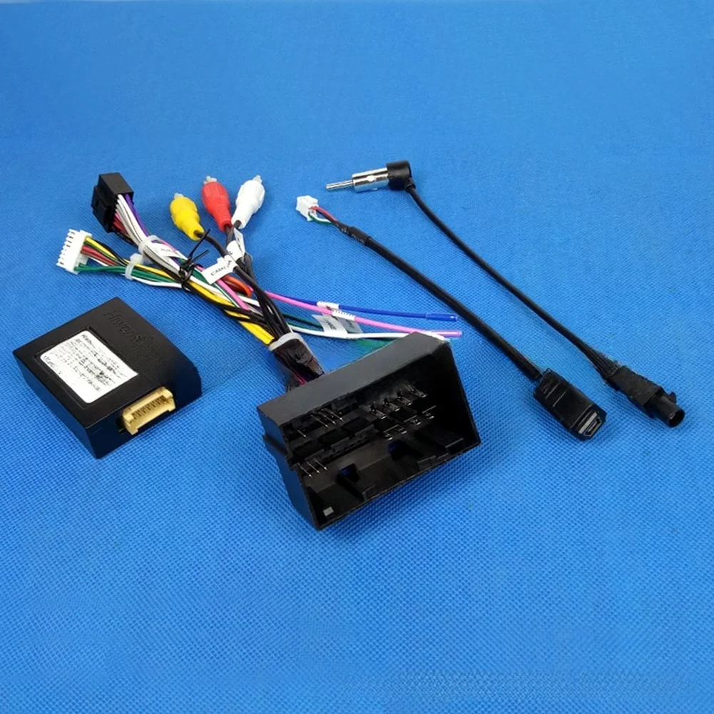 Power Cable and for canbus Interface Box Set for jeep Car Navigation Hosts with ABS Construction and 12V Compatibility