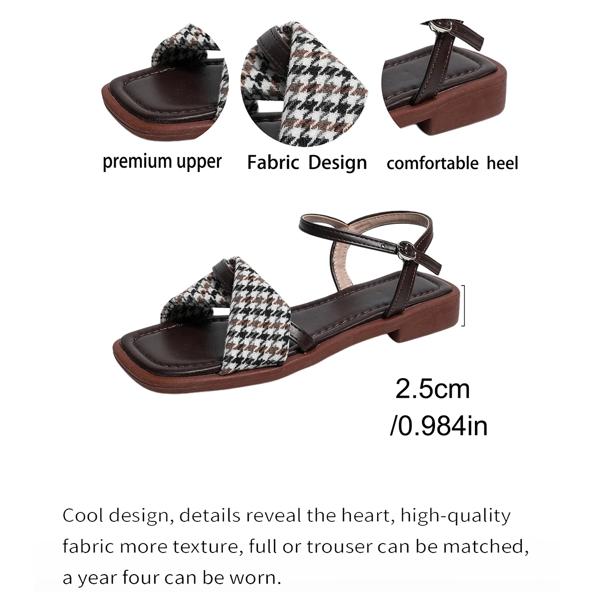 2026 New Women's adjustable Narrowband buckle Flats  Sandals Casual Fashion Beach Walking Shoes Summer Mujer Sandalias