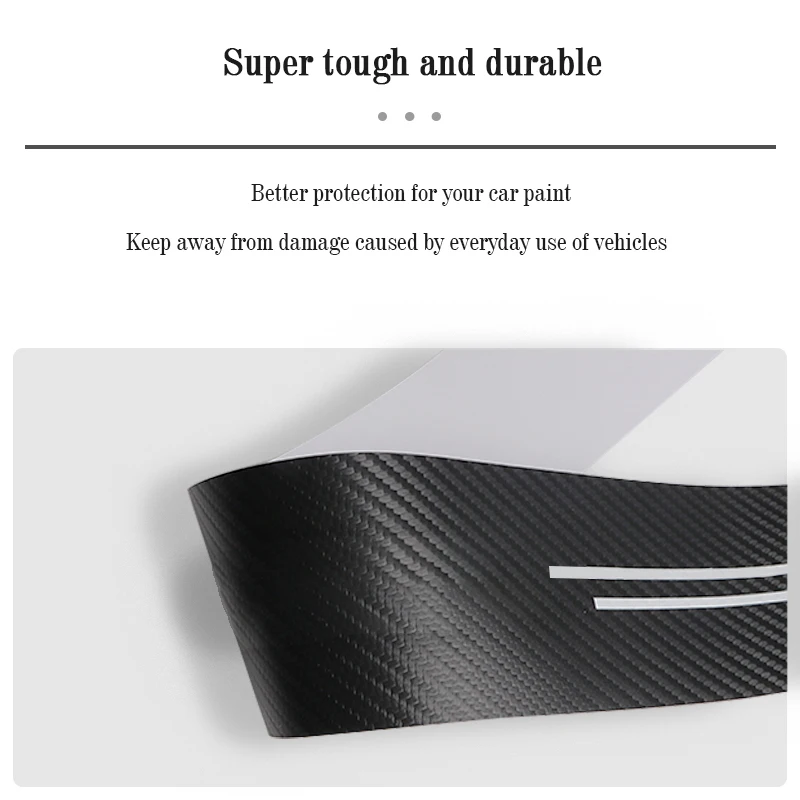 Universal Imitation Carbon Fiber Leather Car Door Sill Protection Strip Tough And Durable Decorative Car Sticker Car Accessories