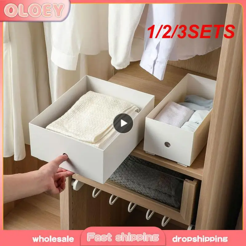 1/2/3SETS For Kitchen Bedroom Pullout Organizers Convenient Storage Rack Track White Slides Retractable