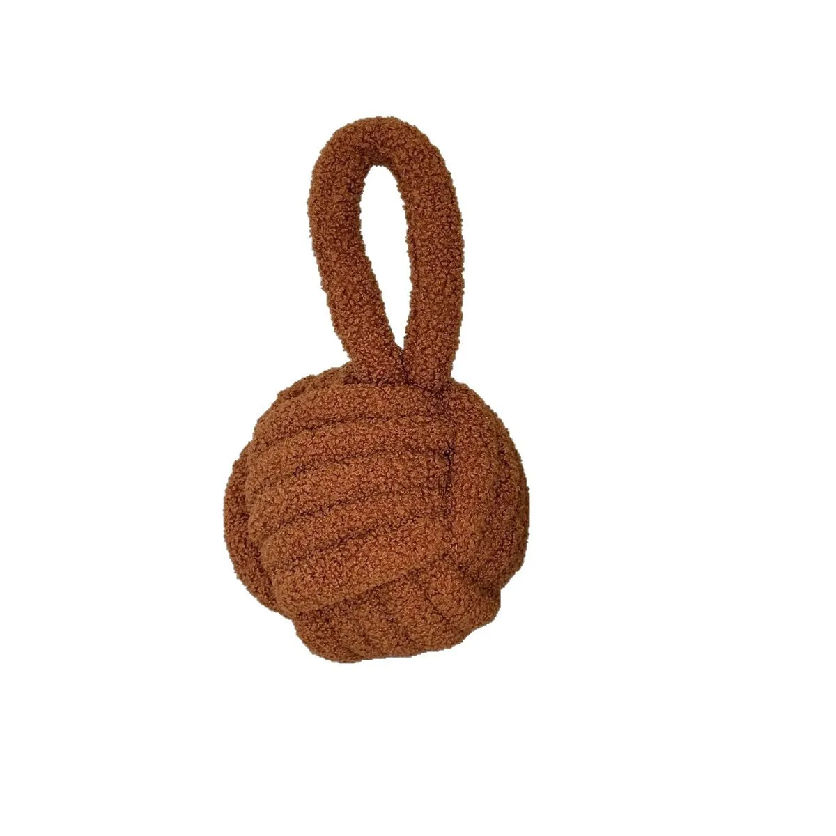 Home Door Stopper Cushion Soft Lamb Wool No Drill Silent Anti Bump Handle Protector
