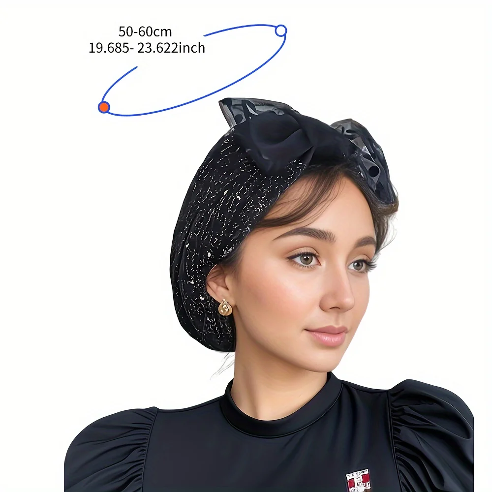 Muslim headscarf new hat summer Internet celebrity bow Hui women slim gauze scarf headband hood cover hood