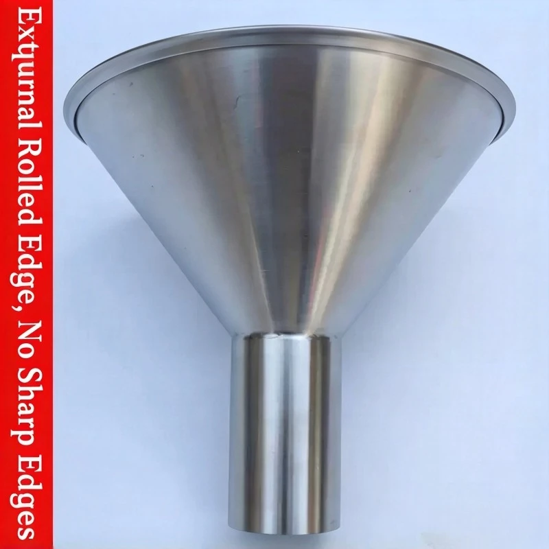 Stainless Steel Wide Mouth Feeding Hopper With Stand And Switch Oil Proof Funnel For Vacuum Bag Packaging Sub Packing
