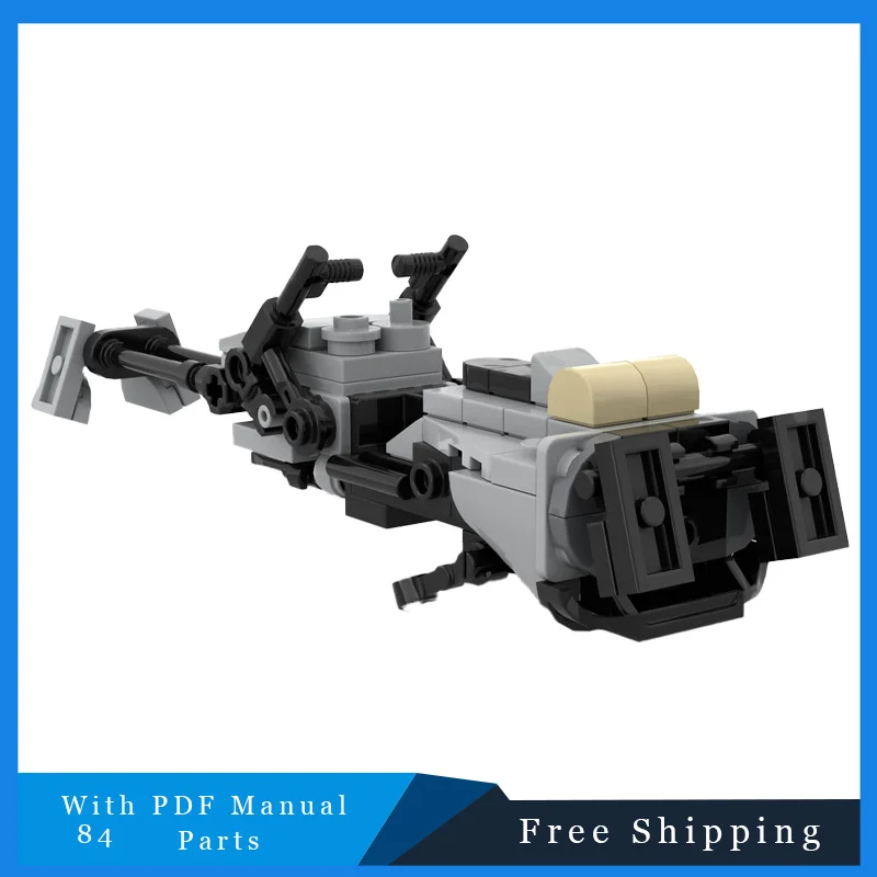 Estrela batalha série criativa voando motocicleta tecnologia tijolos blocos de construção modelo para crianças diy montagem brinquedos presentes natal