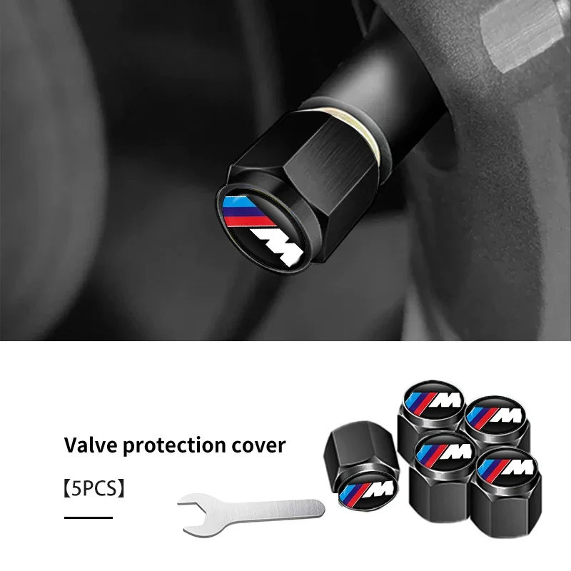 For BMW E93 F10 F20 F30 F40 F15 F25 F26 F31 F49 F86 M3 M5 X3 5pcs Car Wheel Tire Valve Cap Dust Protection Cover Accessories