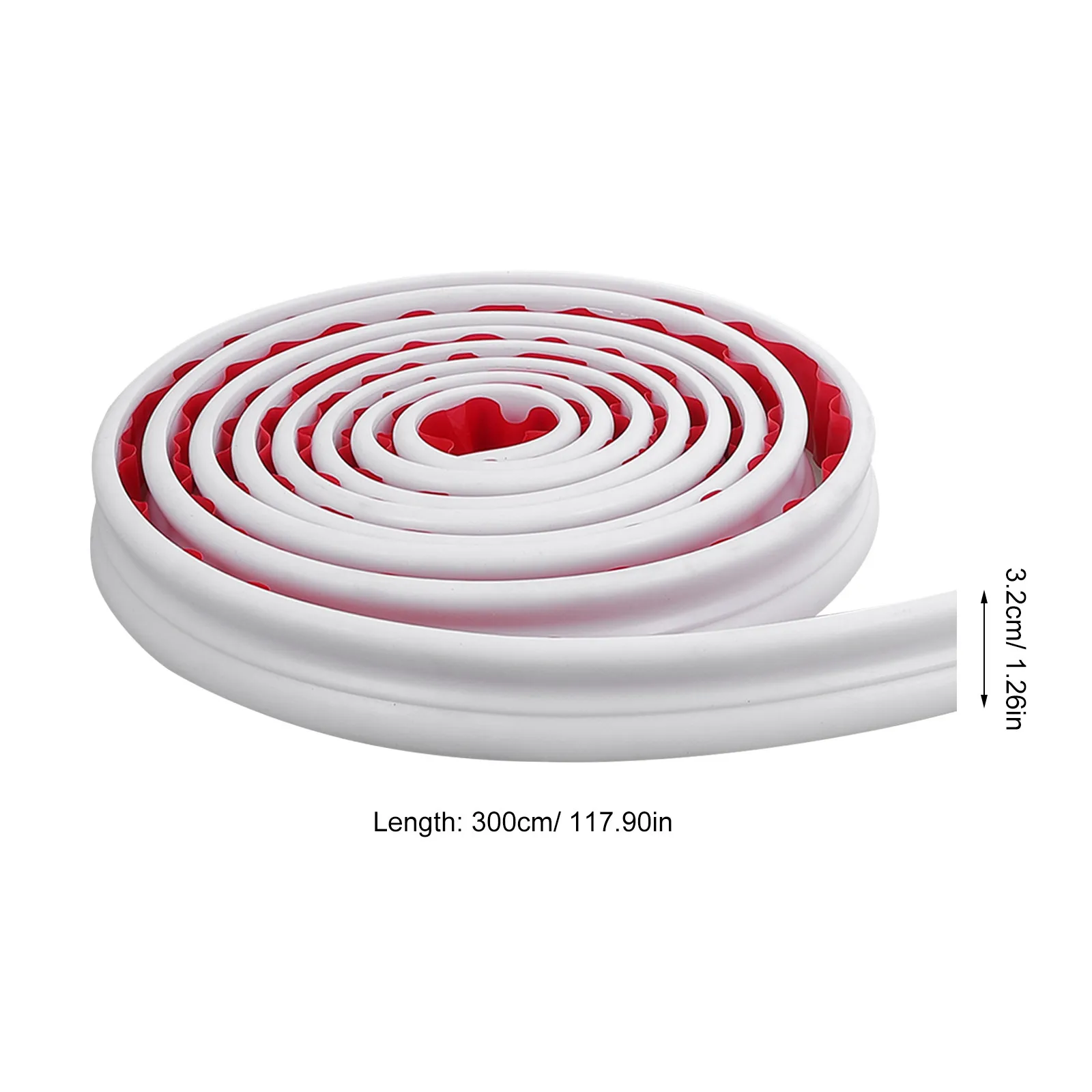 9.84ft X 1.26in Tpe Self-Adhesive Edge Trim Flexible Decorative Strip for Kitchen Cabinet Countertop Table Shelf Edging Strip