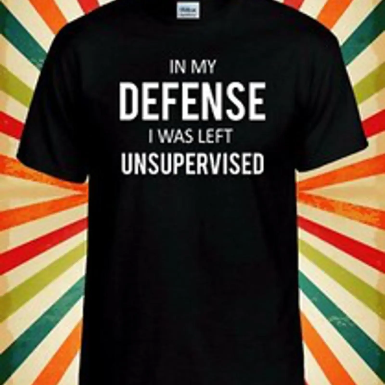 My Defence I Was Left Unsupervised Herren Damen Trägershirt T Shirt 2247 vintage Washed streetwear Slightly fashion homme