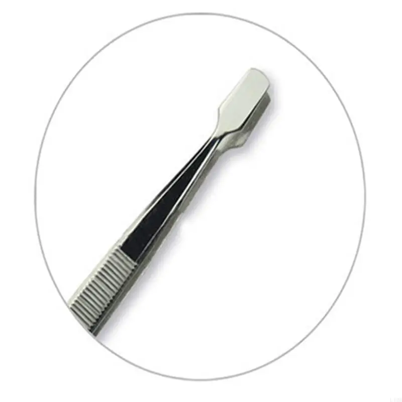 L4MB High Hardness Tweezers Stamp Tongs Tip Hobby Tweezers for Crafts Jewerly Making Stamps Collecting Eyebrow