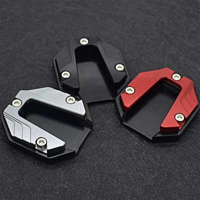 Aluminum Alloy Motorcycle Kickstand Extender Side Stand Extension Foot Pad Support Plate for Motorbike Bike Accessories